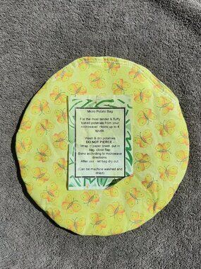 Microwave Tortilla or Potato Warming Bag Butterflies